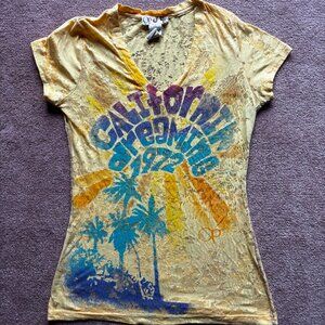 OP California Dreaming Vintage Yellow Kids Medium Tee